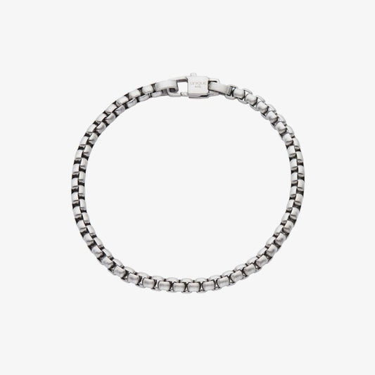 Unique & Co Stainless Steel Matte 4.5mm Belcher Chain Bracelet 21cm