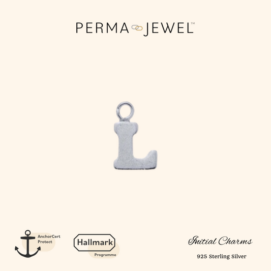 Permanent Sterling Silver Initial L Charm for Perma Bracelet