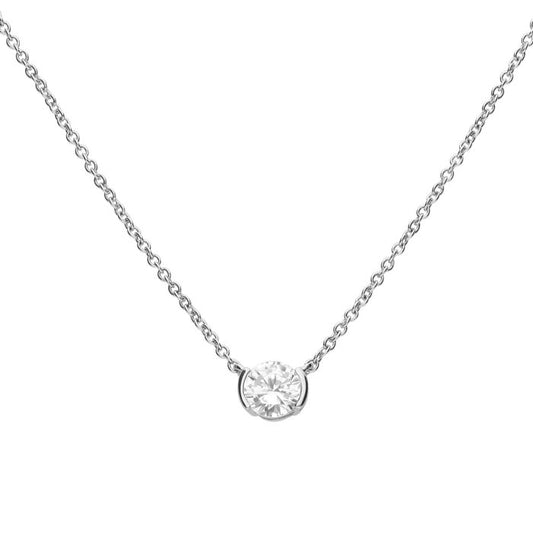 Diamonfire Semi Bezel Set Zirconia Necklace