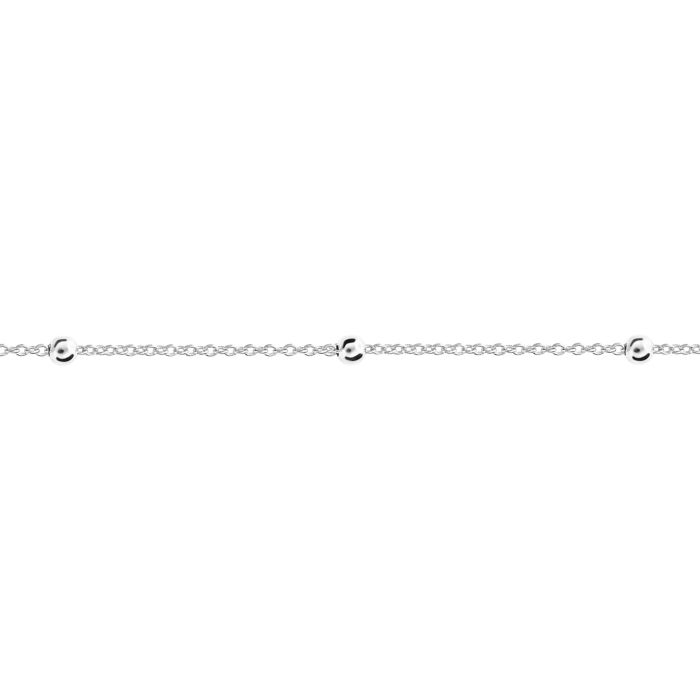 Sterling Silver 16-18" Adjustable Beaded Chain