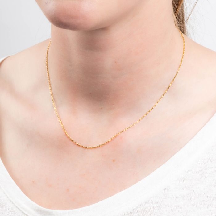 Diamonfire Yellow Gold Plated 16-18" Adjustable Curb Chain