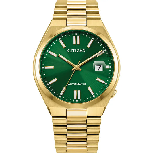 Citizen Tsuyosa Green Dial Yellow Gold Plated Automatic Watch NJ0152-51X