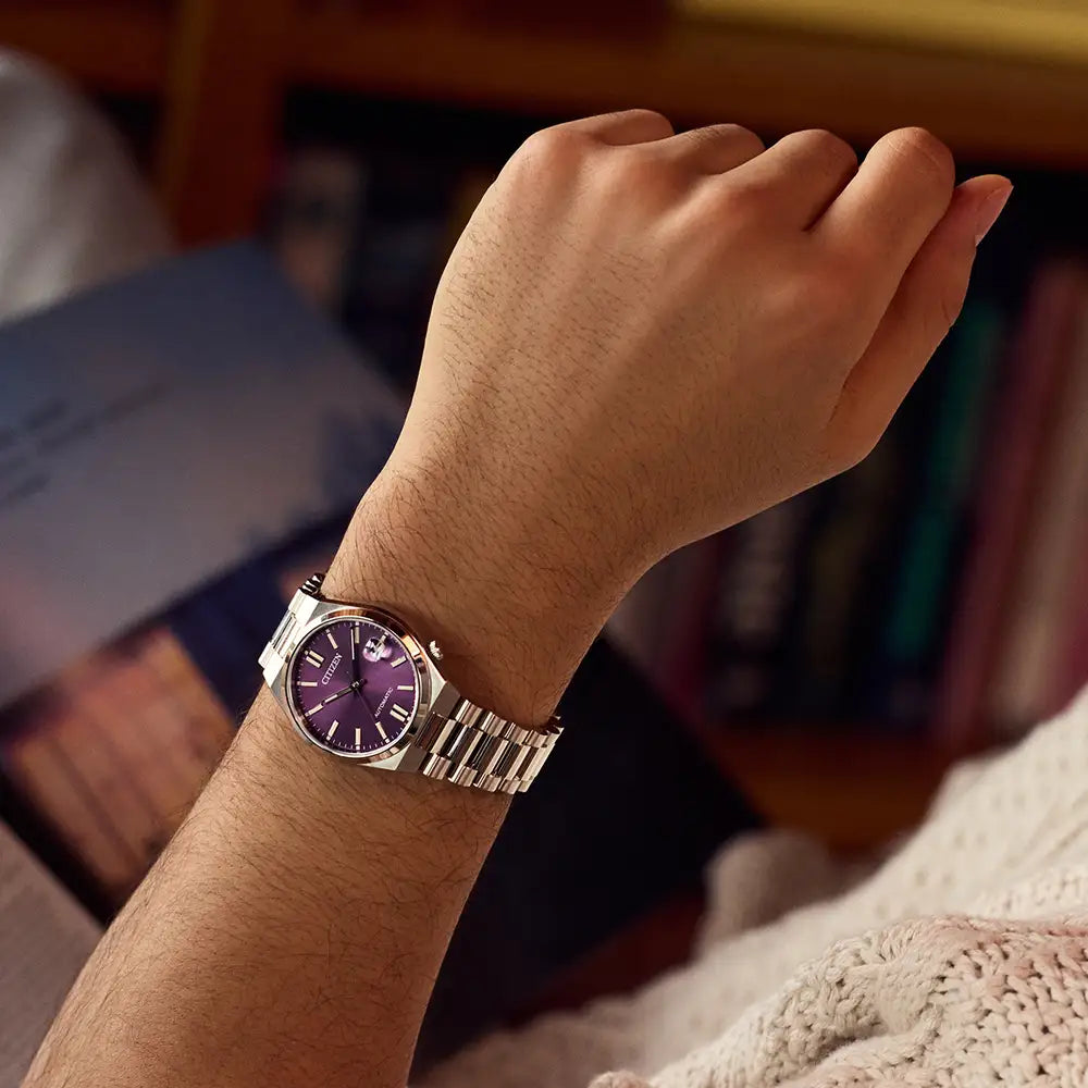 Citizen Tsuyosa Purple Dial Automatic Steel Bracelet Watch NJ0200-50W