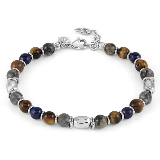 Nomination Instinct Stainless Steel Style Lapis Tigers Eye Bracelet 027930/064