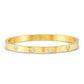 Nomination Stainless Steel Pretty Bangles Yellow Gold PVD Cubic Zirconia Heart Bangle Large 029504/006