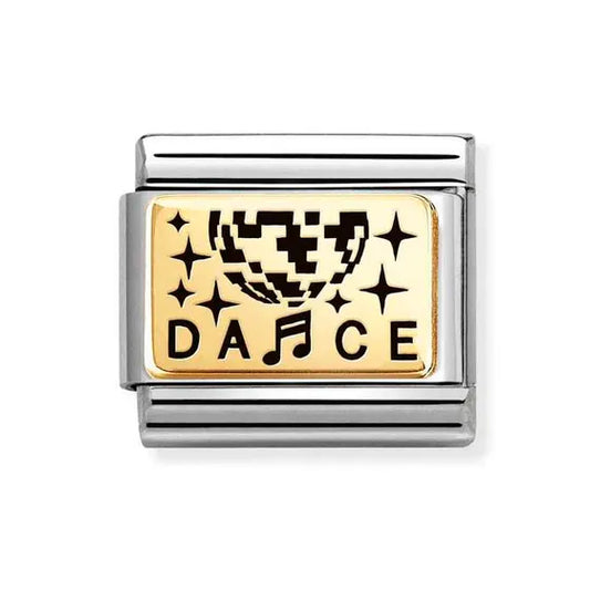 Nomination Classic Gold Disco Ball Dance Charm 030166/43