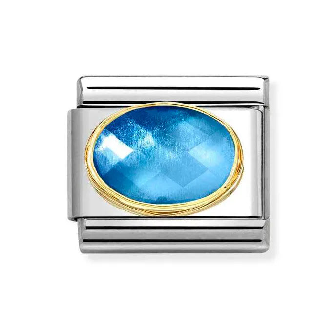 Nomination Classic Gold Two Tone Light & Dark Blue Charm 030612/038
