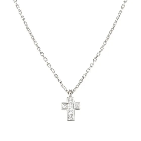 Nomination Carismatica Sterling Silver Small Cubic Zirconia Cross & Chain 240904/031