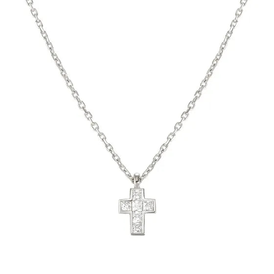 Nomination Carismatica Sterling Silver Small Cubic Zirconia Cross & Chain 240904/031
