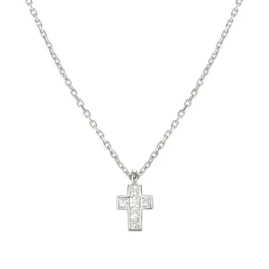 Nomination Carismatica Sterling Silver Small Cubic Zirconia Cross & Chain 240904/031