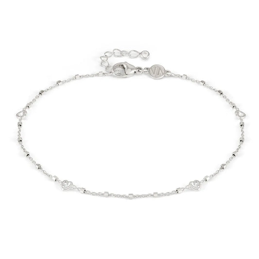 Nomination Silver Cubic Zirconia Hearts Anklet 241001/022
