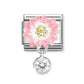 Nomination Classic Silver Pink Daisy With Cubic Zirconia Drop 331814/09