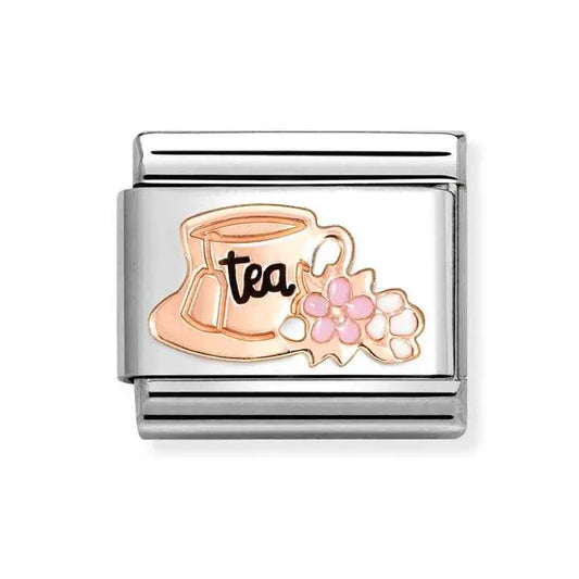 Nomination Classic Rose Gold Tea Cup With Flowers 430202/27