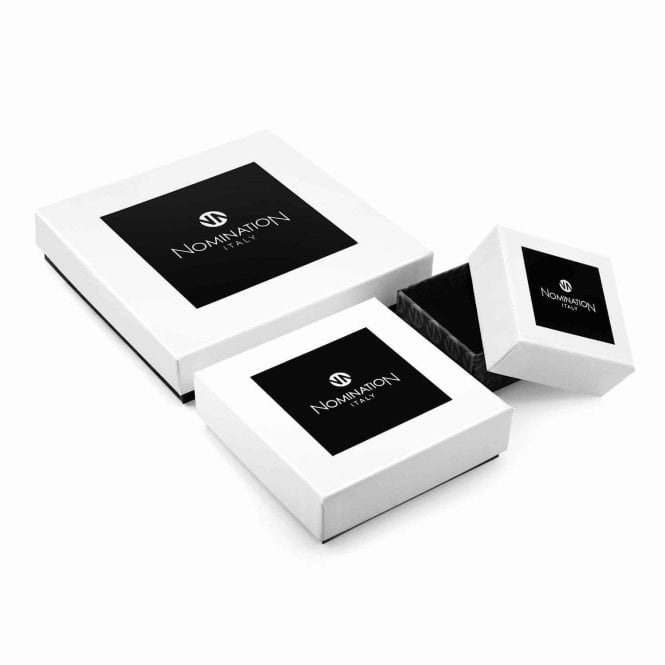 Nomination LoveCloud Sterling Silver Beaded Hoop Earrings with Cubic Zirconia Heart Drop 240507/009