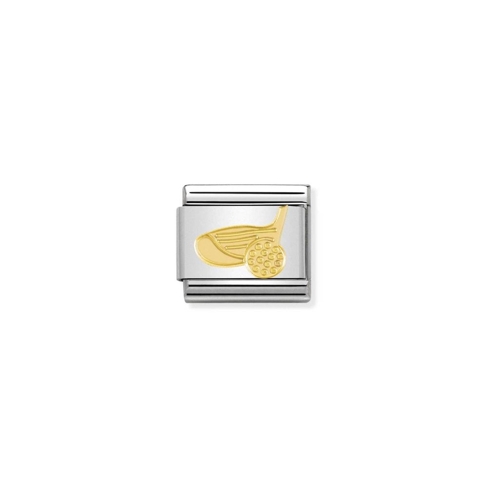 Nomination Classic Gold Golf Ball and Club Charm 030106/24