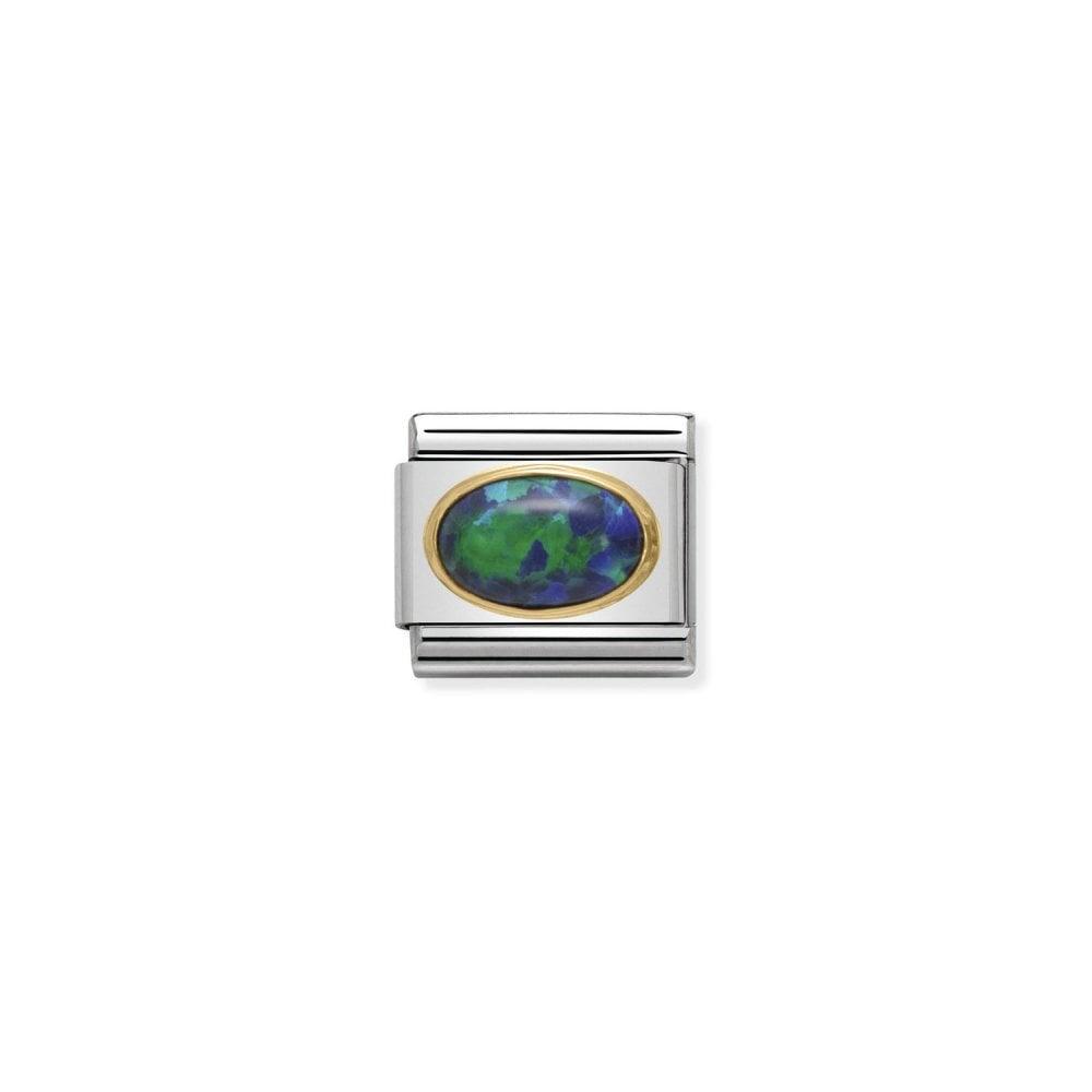 Nomination Classic Green Opal Oval 030502/26
