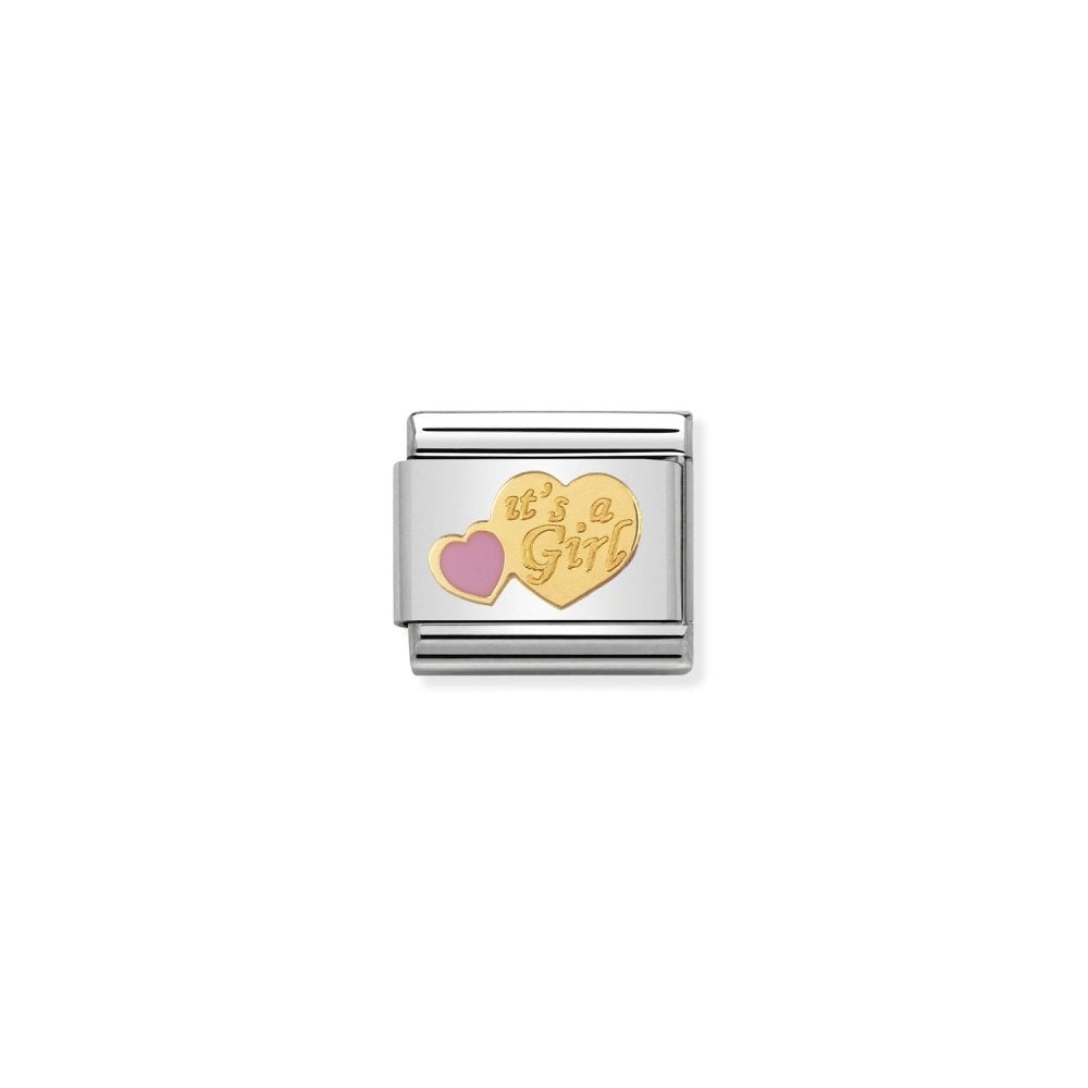 Nomination Classic Gold It's A Girl Charm 030242/39