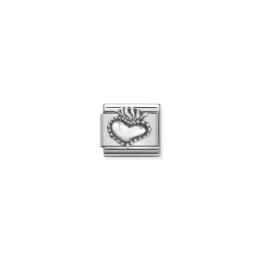 Nomination Classic Oxidised Silver Sacred Heart Charm 330101/51