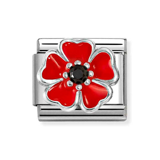 Nomination Composable Classic Poppy Black Cubic Zirconia 330321/19