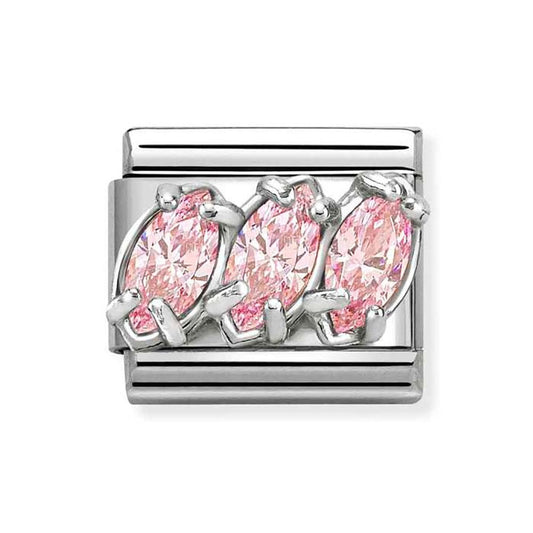 Nomination Composable Classic Pink Cubic Zirconia Trilogy 330329/21