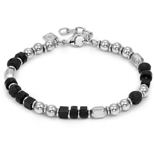 Nomination Instinct Style Sea Edition Black Natural Lava Stone Bracelet 027932/095