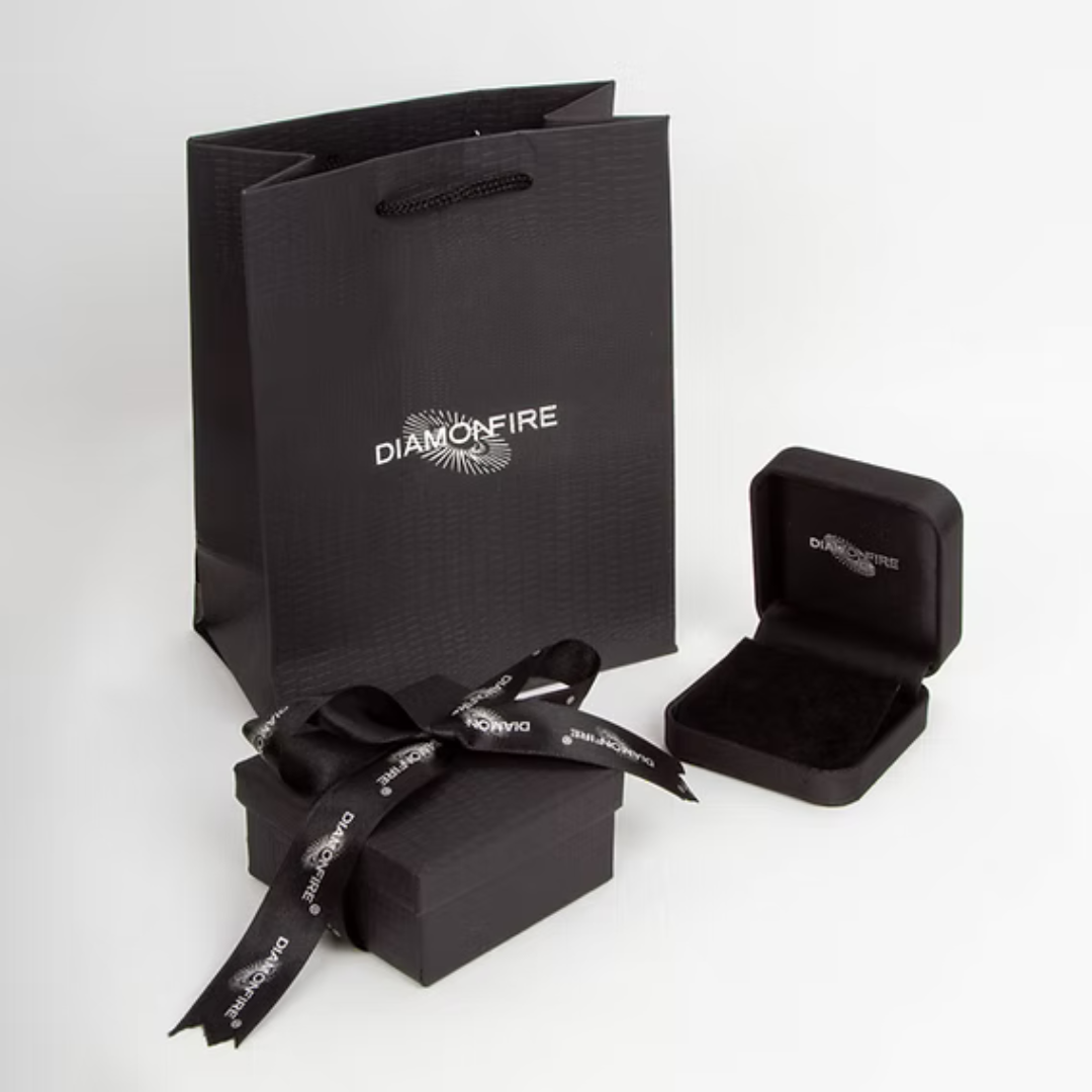 Diamonfire Blue Teardrop and Marquise Cubic Zirconia Drop Earrings