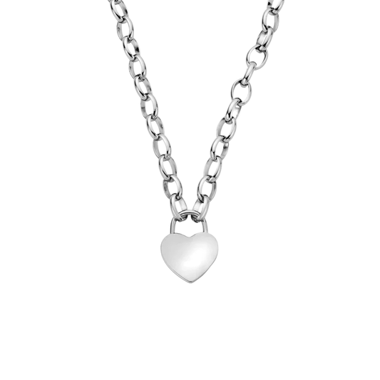 Clogau Sterling Silver Cariad Heart Padlock Necklace