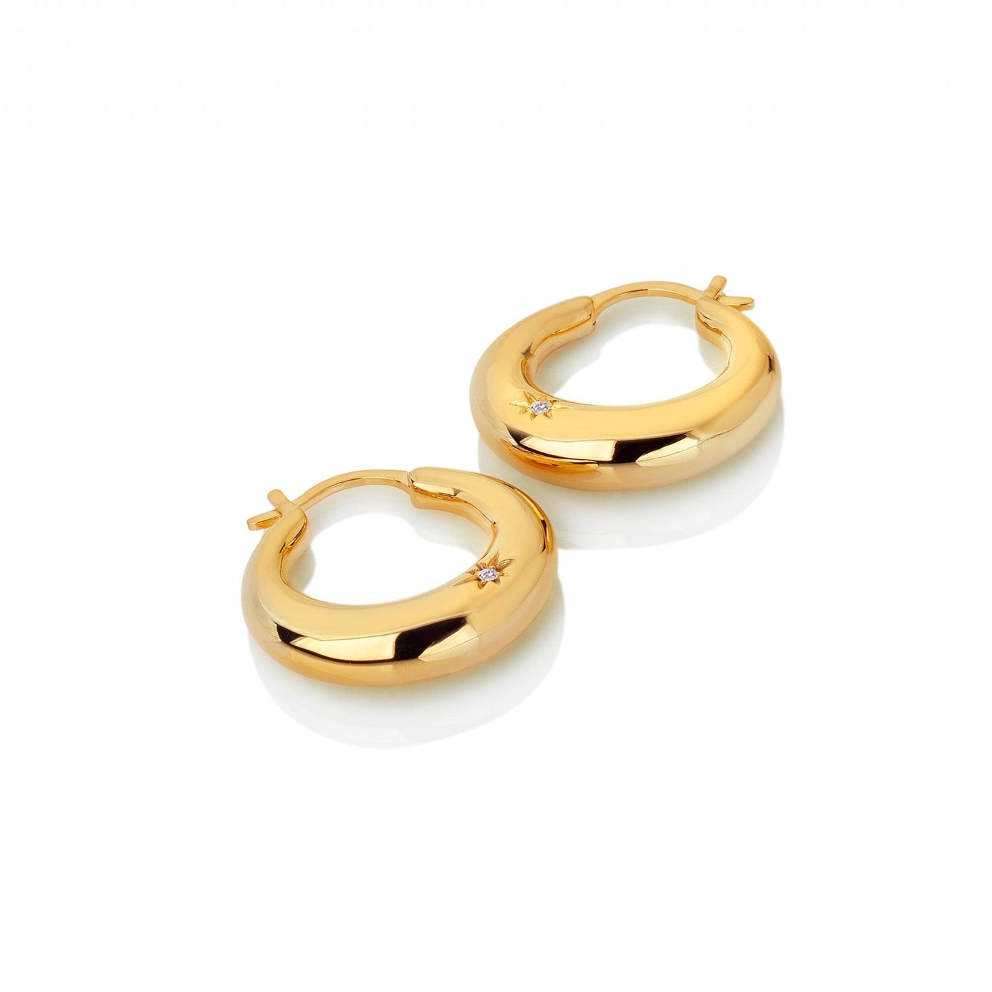 Hot Diamonds x Golden Edit Soul Statement Hoop Earrings DE672