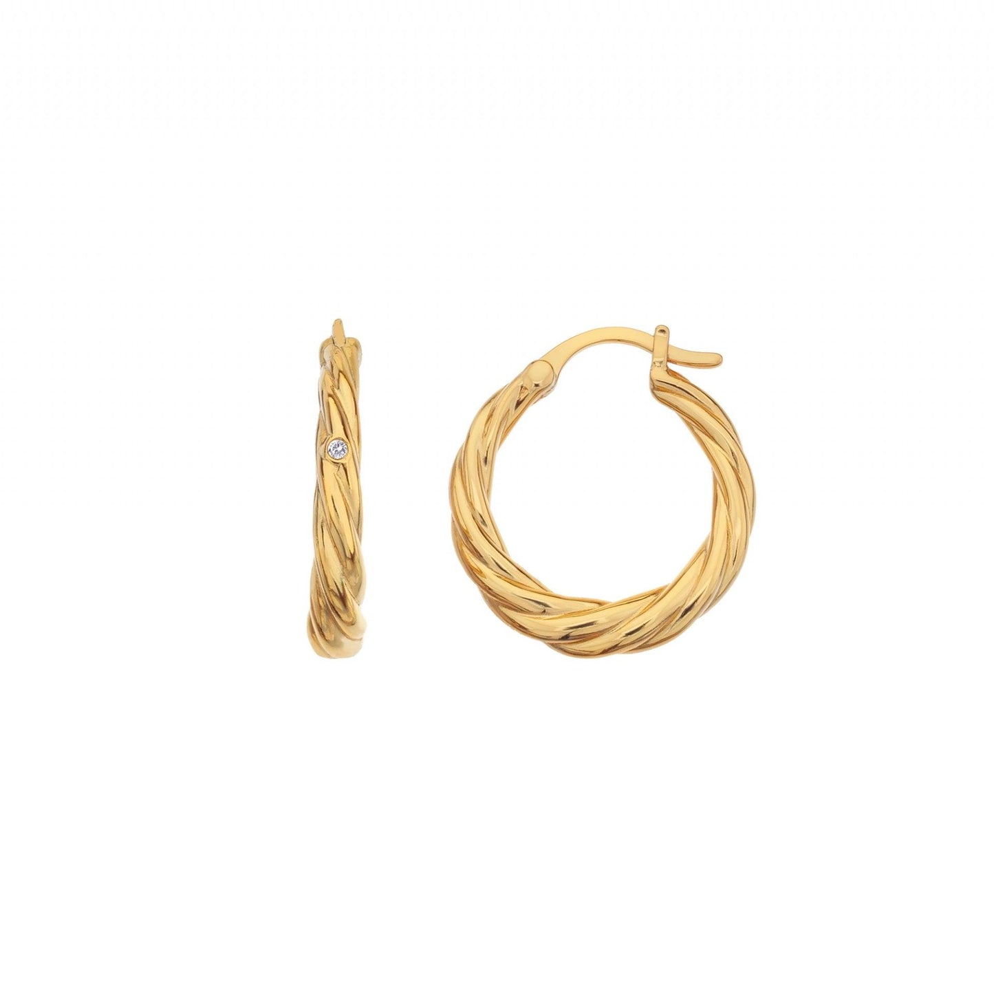 Hot Diamonds x Golden Edit Entwine Hoop Earrings DE673