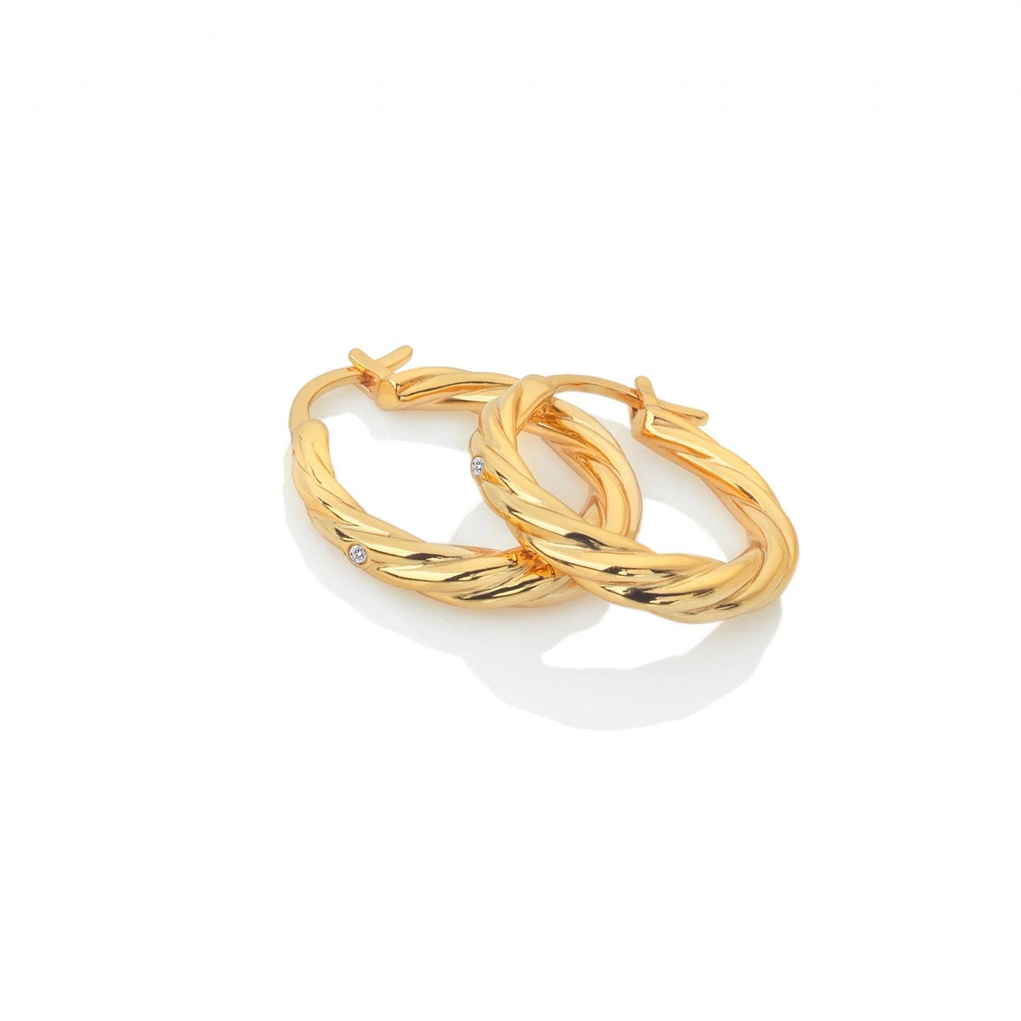 Hot Diamonds x Golden Edit Entwine Hoop Earrings DE673