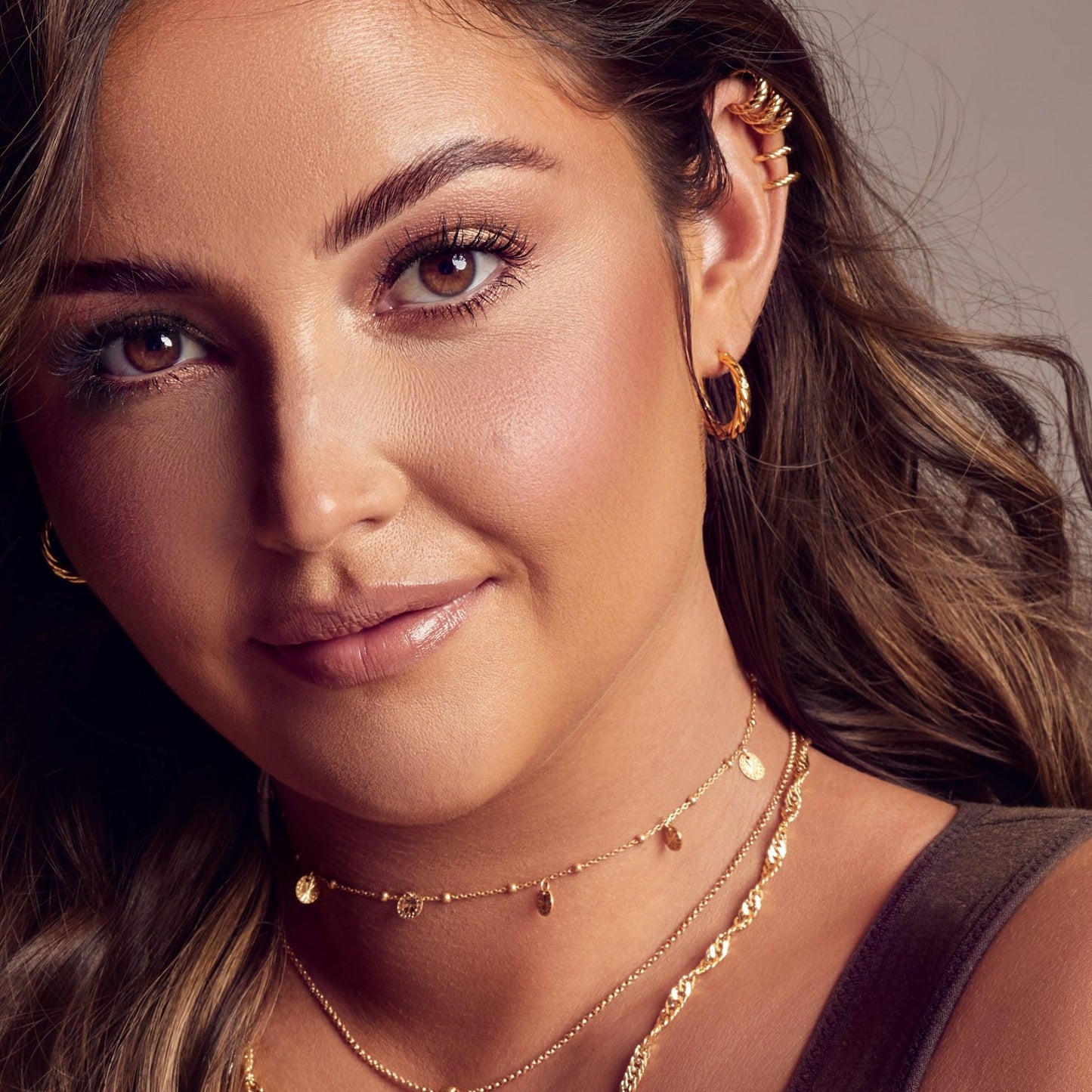 Hot Diamonds x Golden Edit Entwine Hoop Earrings DE673
