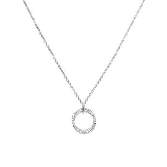 Diamonfire Sterling Silver Entwined Circles Necklace P4636