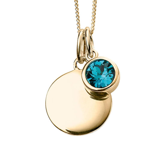Yellow Gold Plated December Birthstone Necklace
