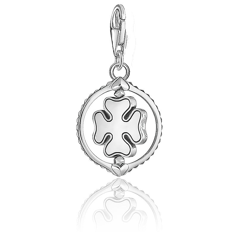 Thomas Sabo Sterling Silver Four Leaf Clover Spinner Charm 1860-637-21