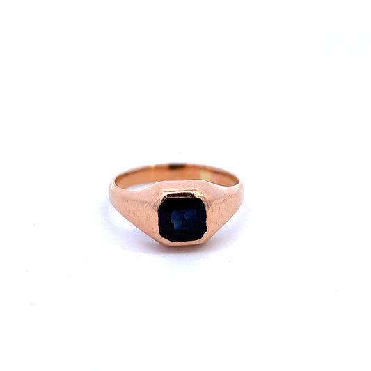 Pre-Owned 18ct Gold Sapphire Signet Ring
