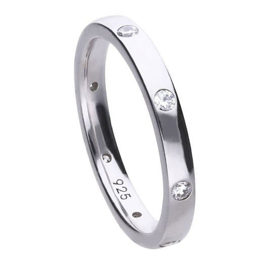 Diamonfire Zirconia Set Band Ring R3630