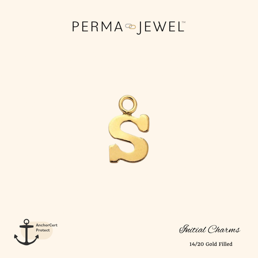 Permanent Gold Filled Mini S Charm for Perma Bracelet