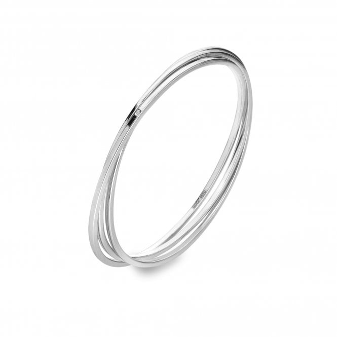 Hot Diamonds Sterling Silver Trio Bangle DC218