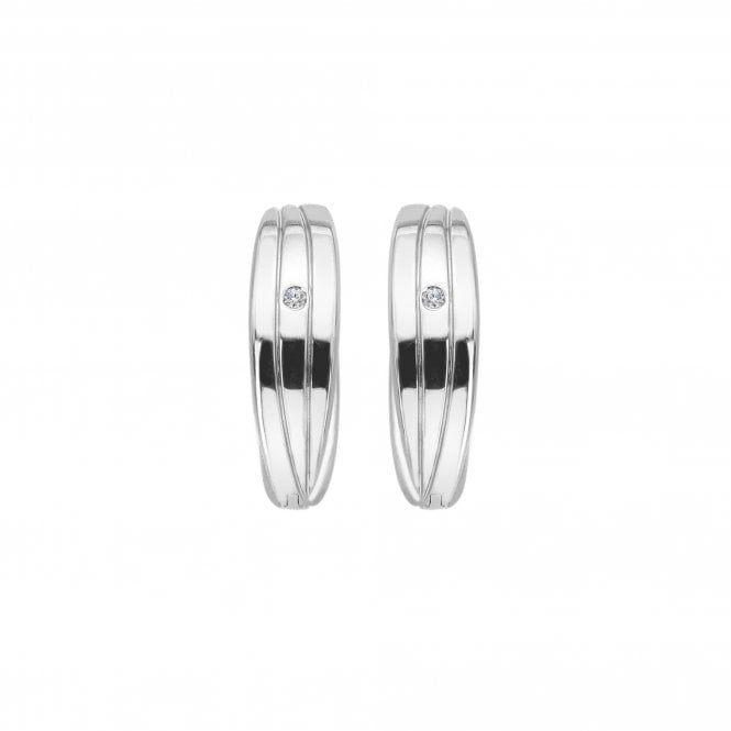 Hot Diamonds Sterling Silver Trio Hoop Earrings DE840