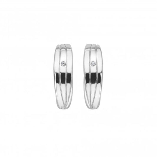 Hot Diamonds Sterling Silver Trio Hoop Earrings DE840