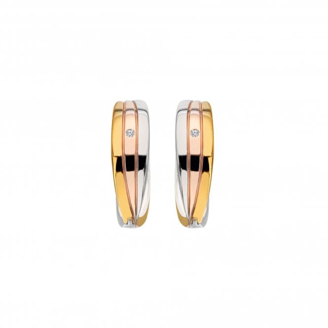 Hot Diamonds Silver Trio Hoop Earrings DE841