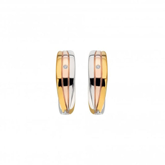 Hot Diamonds Silver Trio Hoop Earrings DE841