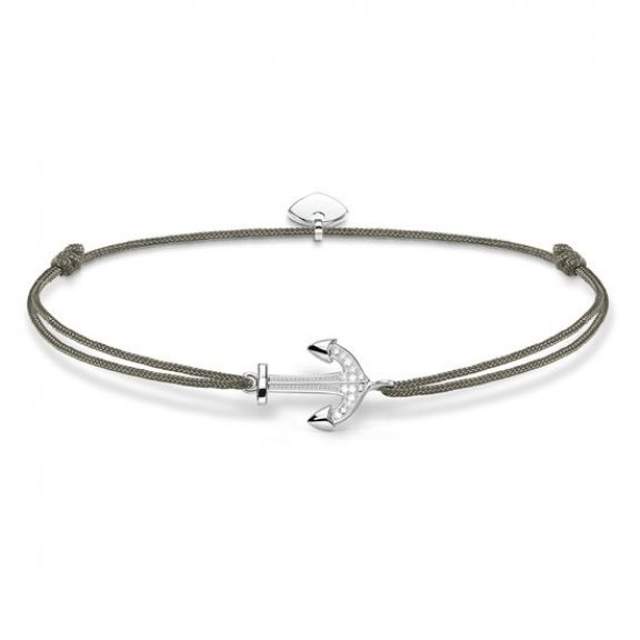 Thomas Sabo Little Star Grey Cubic Zirconia Anchor Bracelet LS053-401-5-L20V