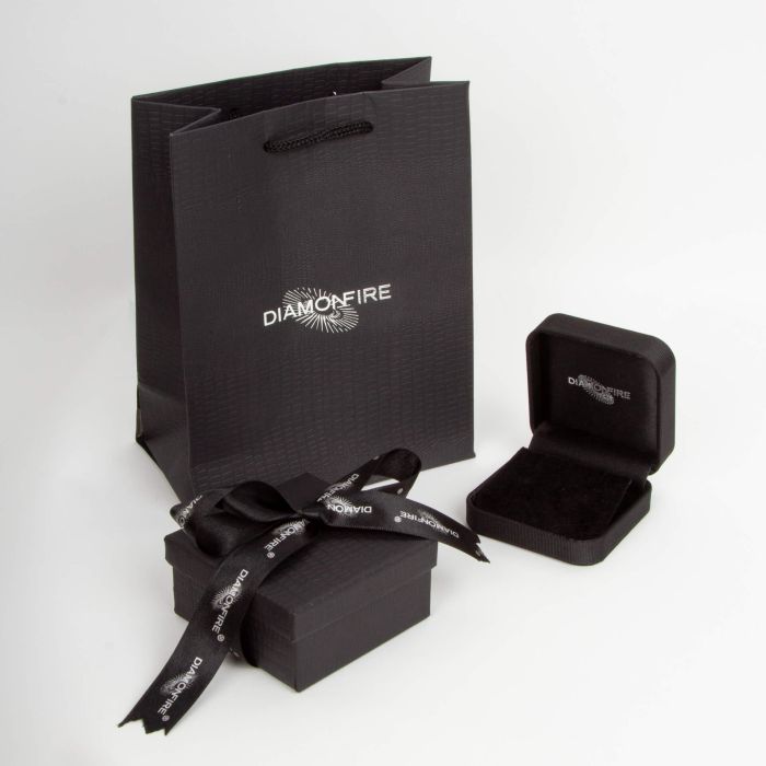 Diamonfire Sterling Silver Cubic Zirconia Dropper Earrings