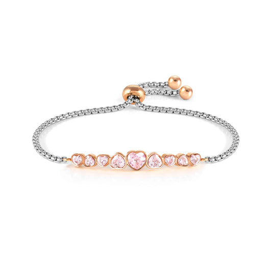 Nomination Milleluci Rose Bracelet with Pink Hearts 028011/003