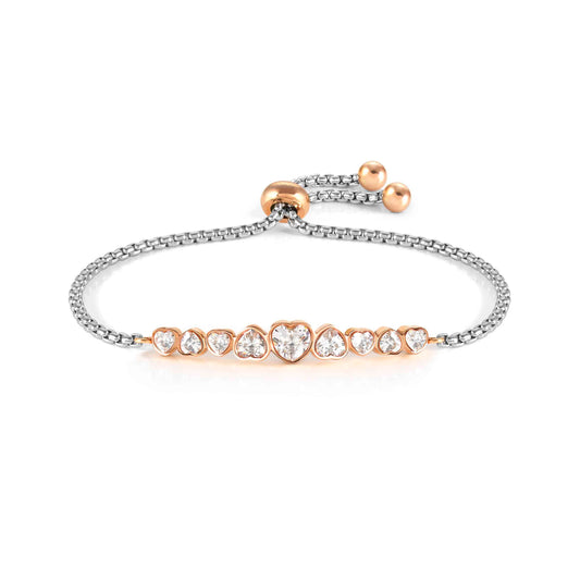 Nomination Milleluci Rose Bracelet Clear Hearts  028011/010