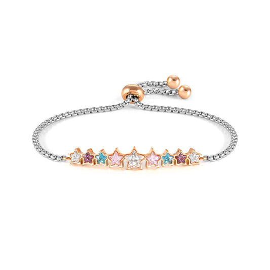 Nomination Milleluci Rose Bracelet with Multicoloured Stars 028012/020