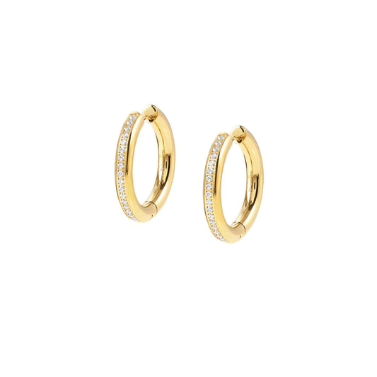 Nomination Unconditionally Yellow Gold Plated Hoop Earrings 029103/012