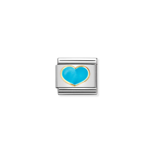 Nomination Composable Gold Turquoise Heart Charm 030283/25