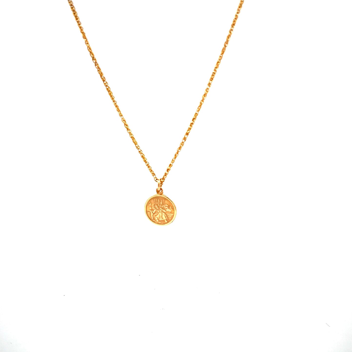9ct Yellow Gold St Christopher Pendant - Judith Hart Jewellers